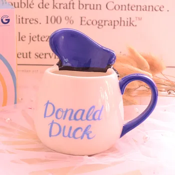 400 ml Disney Mickey Mouse, Donald Duck stakleno Keramička šalica vode šalica za kavu s mlijekom Kolekcija za kućni ured Šalice Za žene Djevojka Ljubav Par Poklona
