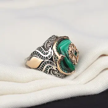 Prsten od 925 sterling srebra аквамариновый kamen srebro muški prsten ručni rad turski nakit luksuzne ženske prsten napravljen u Turskoj modni