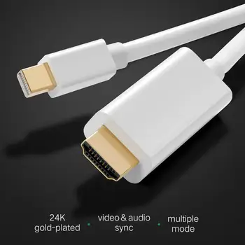 1,8 M Mini-Prikaz DP Port Thunderbolt 2 HDMI Kabel adapter Za MacBook Pro iMac mini Pozlatom