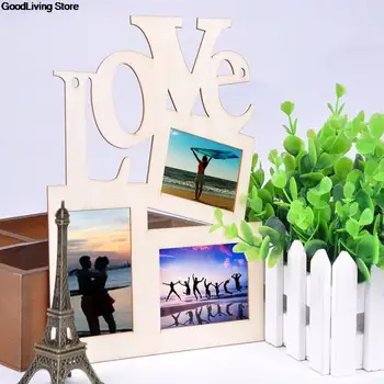 1 KOM 2021 DIY Odlična Šuplje Ljubav Drveni Okvir Obiteljska okvir Рахмен Bijela Osnova Art studio fotografija Stalak za uređenje doma