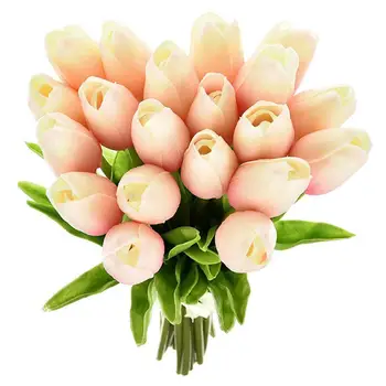 10 Kom. Lažni Tulipana Višebojno Cvijet Trenutno Dodir Umjetni Buket Svadbeni Nakit Cvijeće Home Dekor Visoke Kvalitete