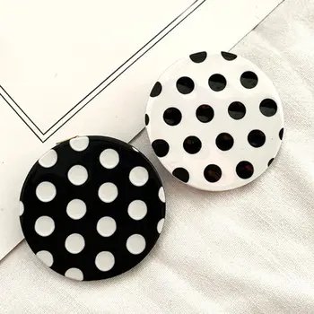 12 Stil Za žene Vintage Geometrijski bobby pin za kosu Crna, bijela boja grašak Akril bobby pin Q1FA 2