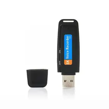 1pc TISHRIC U-Disk Mini Diktafon Ručka Digitalni Diktafon za 1-32 GB Micro SD TF Kartice Audio Snimač Zvuka USB 2.0