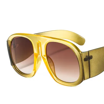 2021 Luksuzne Modne prevelike sunčane naočale za muškarce i žene Berba okrugli gradijent ispunjava sunčane naočale Ženske nijanse UV400 lentes mujer de sol 0