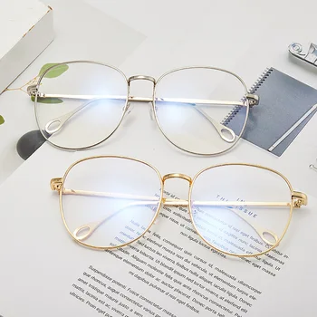 2021 Nova moda velike okvira jednostavan unisex jednostavne okrugle naočale za muškarce i žene naočale u metalnom ivicom za vjenčanje bodova