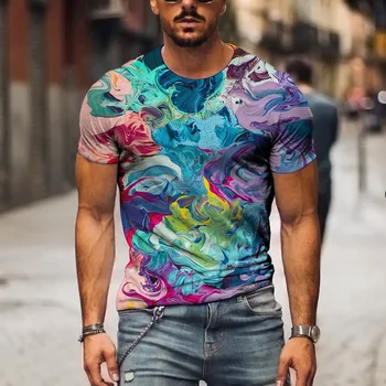 2021 novi trodimenzionalni grafički majice muška odjeća sportska top zabavna majica sa 3d ispis ljetna majica okruglog izreza vanjska odjeća