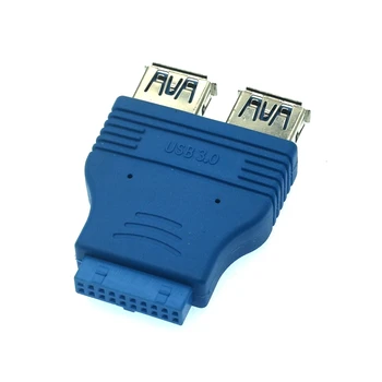 20Pin za izmjenični dvostruki USB3.0 Priključak za povezivanje desktop matične ploče 19Pin/20Pin Naslov na 2 Priključak USB 3.0 Priključak za čitač memorijskih kartica