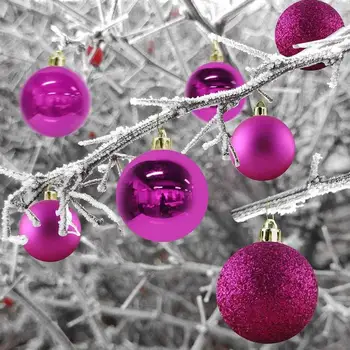 24 kom. Božićno Drvce Dekor Loptu Nakit Božićni domjenak Montažni Balon Dekoracija Dekoracija za Dom Božićnim Ukrasima Poklon
