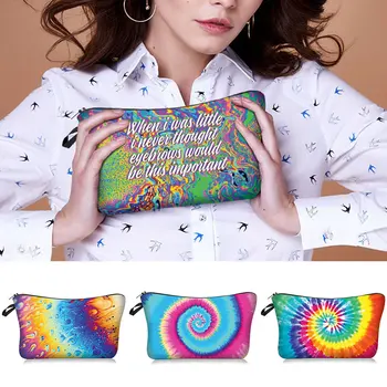 3D Ispis Duga косметичка s Kravatom-boja Boja uzorak Organizator za šminkanje Ženska putnu torbu Ženske torbe za šminkanje Косметичка