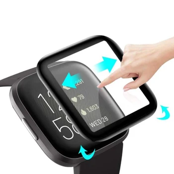 3D Zakrivljeno Sječivo Potpuno Pokriva Soft Prozirna Zaštitna Folija Torbica Za Fitbit Versa 2 Sat Versa2 Zaštitna Folija Za Ekran (Ne Staklo) 0