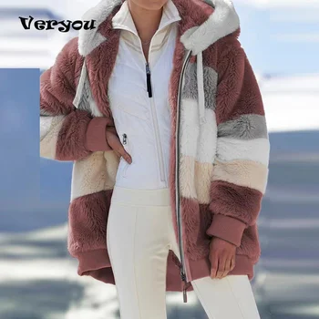 5XL Plus size Ženski zimski kaput velike veličine Moderan Svakodnevni šivana pokrivač odjeća s kapuljačom na munje Ženski kaput od ovčje vune korejski