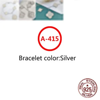 A415 S925 narukvica od srebra jednostavna individualnost modni stil dijamant 5 boja четырехлистный djetelina obrazac za slanje poklon