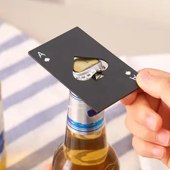Crna Karta za Poker Otvarač Za Pivske boce Personalizirane Kreditna kartica Od Nehrđajućeg Čelika Otvarač Za boce Kartaške Lopate Barske Alati za Kuhanje naprava