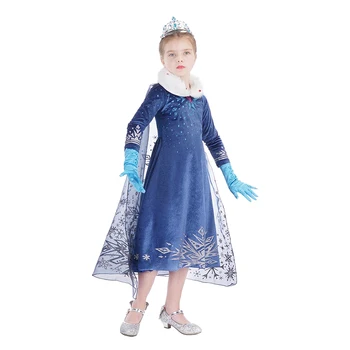 Disney Zamrznute Elsa Haljina za djevojčice Večernje Haljine Princeze Cosplay Dječje Odjeće Snježna Kraljica Halloween Dan Rođenja Zimski kostim 1