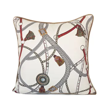 DUNXDECO Luksuzna Torbica za jastuk Dekorativna jastučnica Umjetnička Moderna Klasična Jednostavan lanac s po cijeloj površini Sofa fotelja na Visokoj razini Coussin