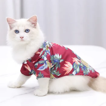Havajski cvijet majica za pse Ljeto Plaža košulja za mlade srednjih kod pasa Svečana odjeća Ljeto Plaža odjeća Chihuahua