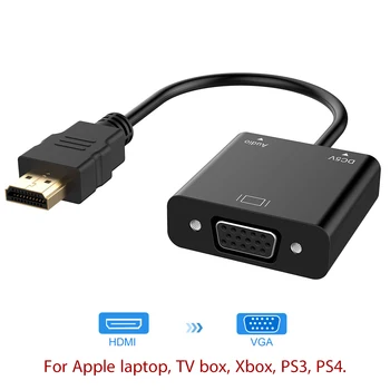 HDMI je Kompatibilan SA VGA Kabel-ac ispravljač S Audio ili Napajanje od 1080p HD VGA Ženski Adapter je Pretvarač za prijenosna RAČUNALA i TV 0