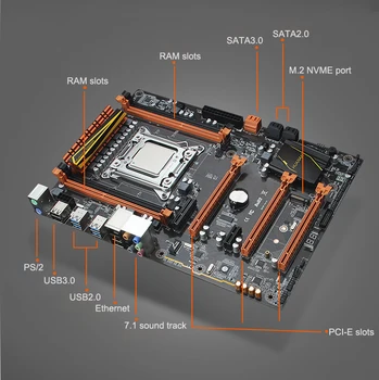 HUANANZHI X79 Deluxe Matična ploča je Igra Combo-SPEED NVME M. 2 SSD Utor Procesora Intel Xeon E5 4650 Veliki Brand ram memorije, 32 G(4*8 G) ECC REG
