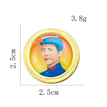 Kineski Stil Mladih Portret Mao Zedong je Broš Komunistički Nezaboravne Metalni Ikonu Pribadače za zastavu Putovanja Prepoznatljiv Nakit poklon