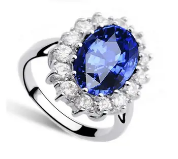 Luksuzno Britanska Zaručnički prsten Kate Princeza Diana William kristalno vjenčanog prstenja za žene
