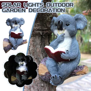 Najnovija Simulacija Koala Solarna Stabla Privjesak led Svjetla Vrt Ukrase Za Dvorište Ukras Vrta U Dvorištu 5