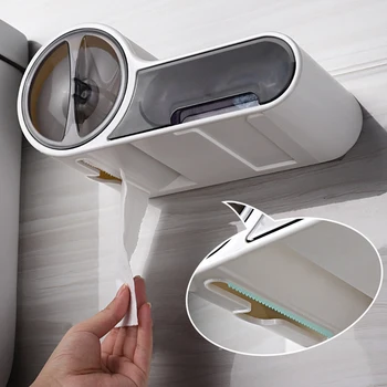 Novi Držač Za Toaletni Papir Potrepštine Za kupaonicu Držač Za Toaletni Papir Dispenzer Bez Perforacije Kutija za maramice za kupaonicu Roll Papir Salle De Bain