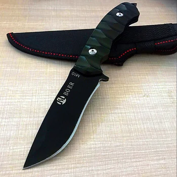 Nož s fiksnom oštricom Vojni Nož Taktički Izravan Nož Za Preživljavanje Marširati EDC Nož Džepni Nož Ribolov Nož Prijenosni Nož