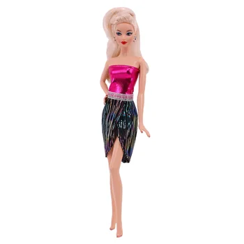 Odjeću Za Barbie Višebojno večernja haljina s pojasom Pogodan za Barbie 11,8 Cm,1/6 BJD,Lutka Blythe 30 cm,Pribor Dječje igračke
