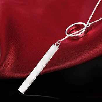 Ovjes vjenčanje college srebrnu boju novi slatka za žene ogrlica nakit, srebrni nakit, moda je slatka privjesak ogrlica LN020