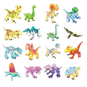 Prikupiti Igračke Cigle Svijet Dinosaura Gradivni blokovi Dječje Igračke Dinosaura Птерозавры Triceratops Figurice Model Igračke za djecu Poklon 5