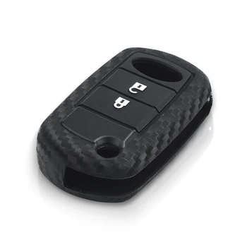 Privjesci za ključeve KEYYOU Silikonska Torbica za ključeve od automobila 3 Gumb za Land Rover Range Rover Sport LR3 Discovery Auto privjesak sa zaštitom od karbonskih Vlakana 3