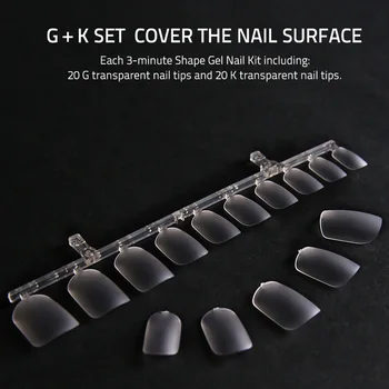 Set za izgradnju noktiju Nadzemni Nokte S ljepilom i sredstvo za skidanje noktiju 3-minutni Oblik Gel-Set za Nokte K i G ultra-tanki 5