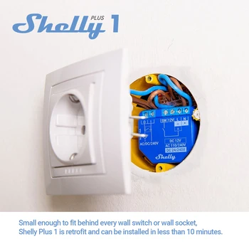 Shelly Plus 1 Smart life WI-FI Pametan Prekidač Automatizacija Daljinski Relej Relej Smart Life Iights Radijatori za Grijanje Klima uređaj 0