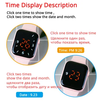Sportski satovi Pink Crna kvadratnom Silikon E-mail za djevojčice led digitalni satovi Poklon relogio feminino digitalni reloj