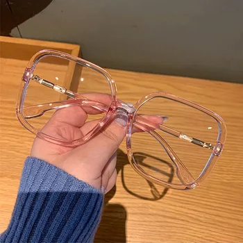 Trend transparentnog okvira za naočale, Za žene Modni Velike roze prozirne naočale Naočale u okvirima Moderan optički UV naočale