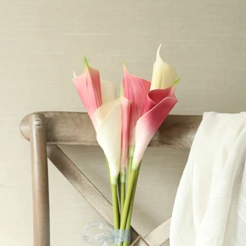 Umjetno cvijeće PU Ovom dodir grančica i Calla lily Lažni Buket cvijeća u stilu NS Model Površine Kućni svadbena dekoracija dekor Jesen