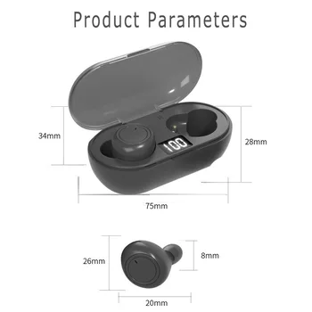 Y50 Pro TWS Bluetooth Slušalice 5,0 Bežične Slušalice Vodootporne Slušalice s dubokim bas Mini Sportske Slušalice Pravi Wireless Stereo