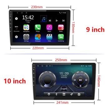 Za Kia Nissan i Honda i Toyota 2Din Android Auto Radio Media Player Navigacija 9 10 Inča Stereo Glavna Jedinica Zvučnik Carplay